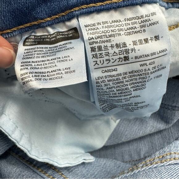 Levi’s 725 High Rise Bootcut Jeans Womens 32 Blue Stretch Denim Casual Zip Fly - Picture 14 of 15
